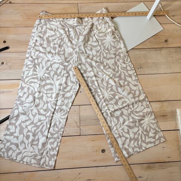 Loft Lou & Grey NWT Jungle Linen Cotton Wide Leg Crop Pant & Tie Front Tank XXL - Picture 11 of 15